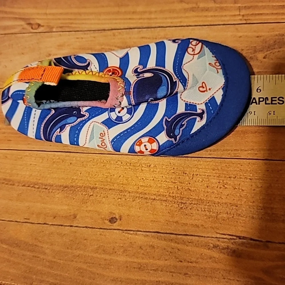 Water/Multi-Purpose Non-Slip Rubber Bottom Unisex Whale Slipon Shoes for Toddler